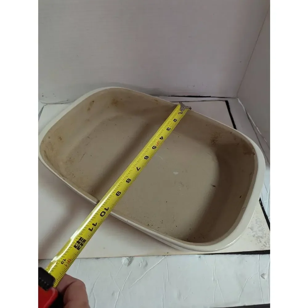 Pampered Chef Stoneware Baking Family Heritage  15 X 10 pre-owned Stone Color